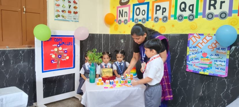 Teacher helping a student